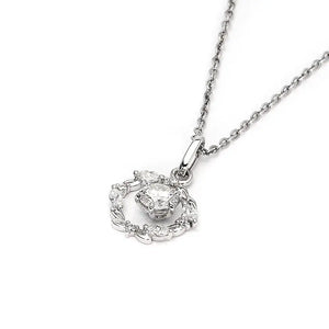 The Chloe Collection Halo Pendant with Moissanite and Lab Grown Diamonds in 18K Gold - LeCaine Gems