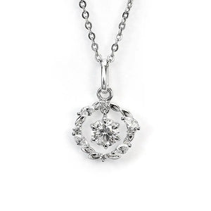 The Chloe Collection Halo Pendant with Moissanite and Lab Grown Diamonds in 18K Gold - LeCaine Gems