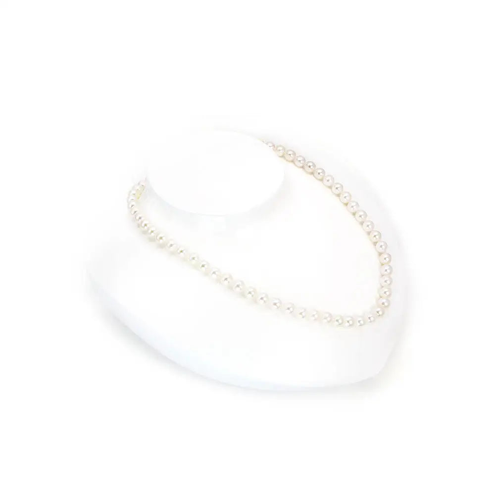 White Akoya Pearl Necklace - necklace