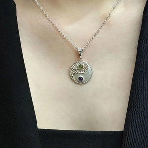 Yin Yang Necklace with Sterling Silver (PAX17) - necklace