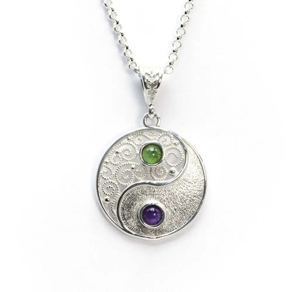 Yin Yang Necklace with Sterling Silver (PAX17) - necklace